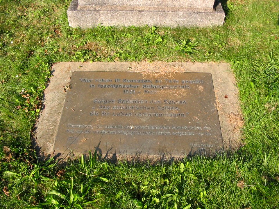 Witten Gedenksteine Zwangsarbeiter katholischer Friedhof Herbede Uebersetzung