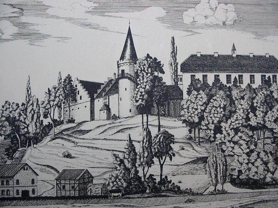 Witten Gut Steinhausen mit Zeche Theresia um 1860