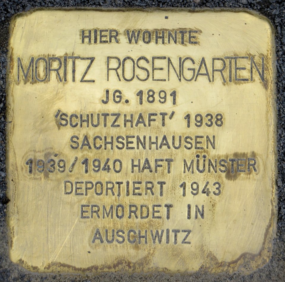 Witten Stolperstein Moritz Rosengarten