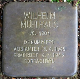 Witten Stolperstein Wilhelm Mühlhaus