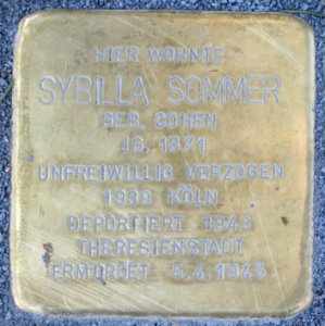 Witten Stolperstein Sybilla Sommer