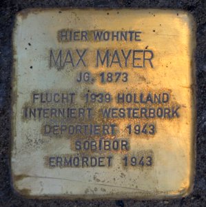 Witten Stolperstein Max Mayer
