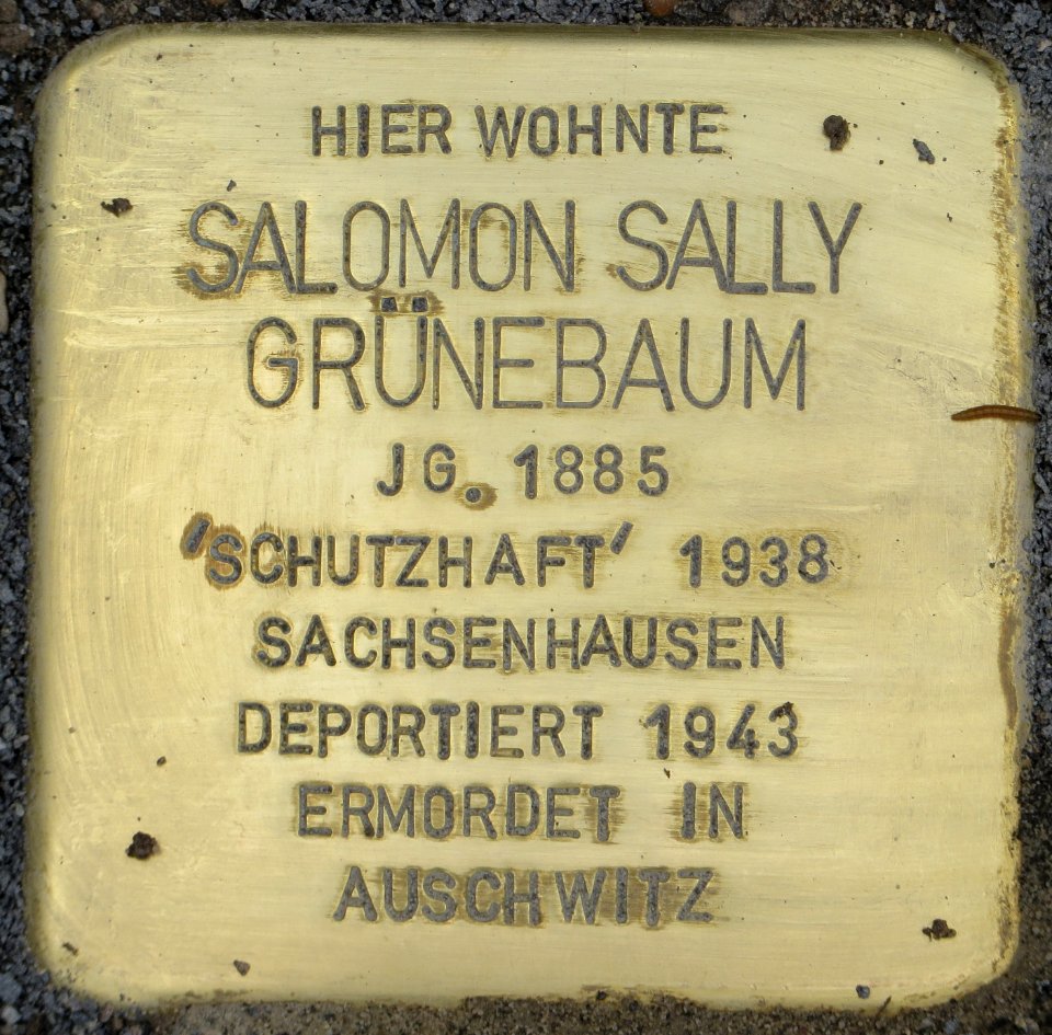 Witten Stolperstein Salomon Sally Grünebaum