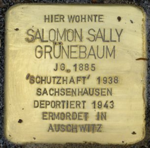 Witten Stolperstein Salomon Sally Grünebaum