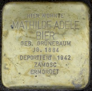 Witten Stolperstein Mathilde Adele Bier