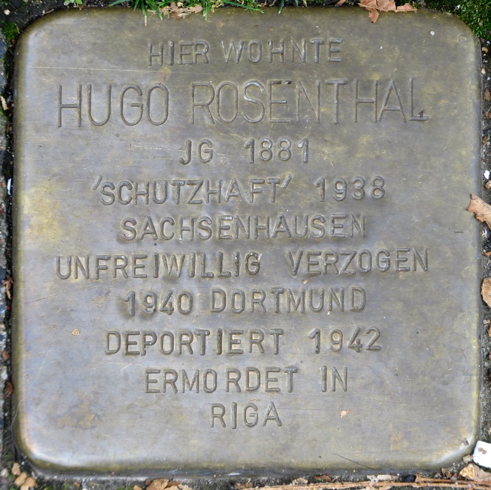 Witten Stolperstein Hugo Rosenthal
