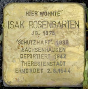 Witten Stolperstein Isak Rosengarten
