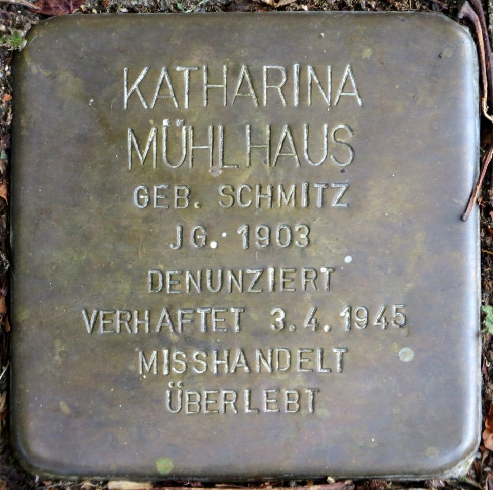 Witten Stolperstein Katharina Mühlhaus