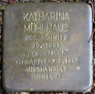 Witten Stolperstein Katharina Mühlhaus