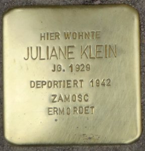 Witten Stolperstein Juliane Klein