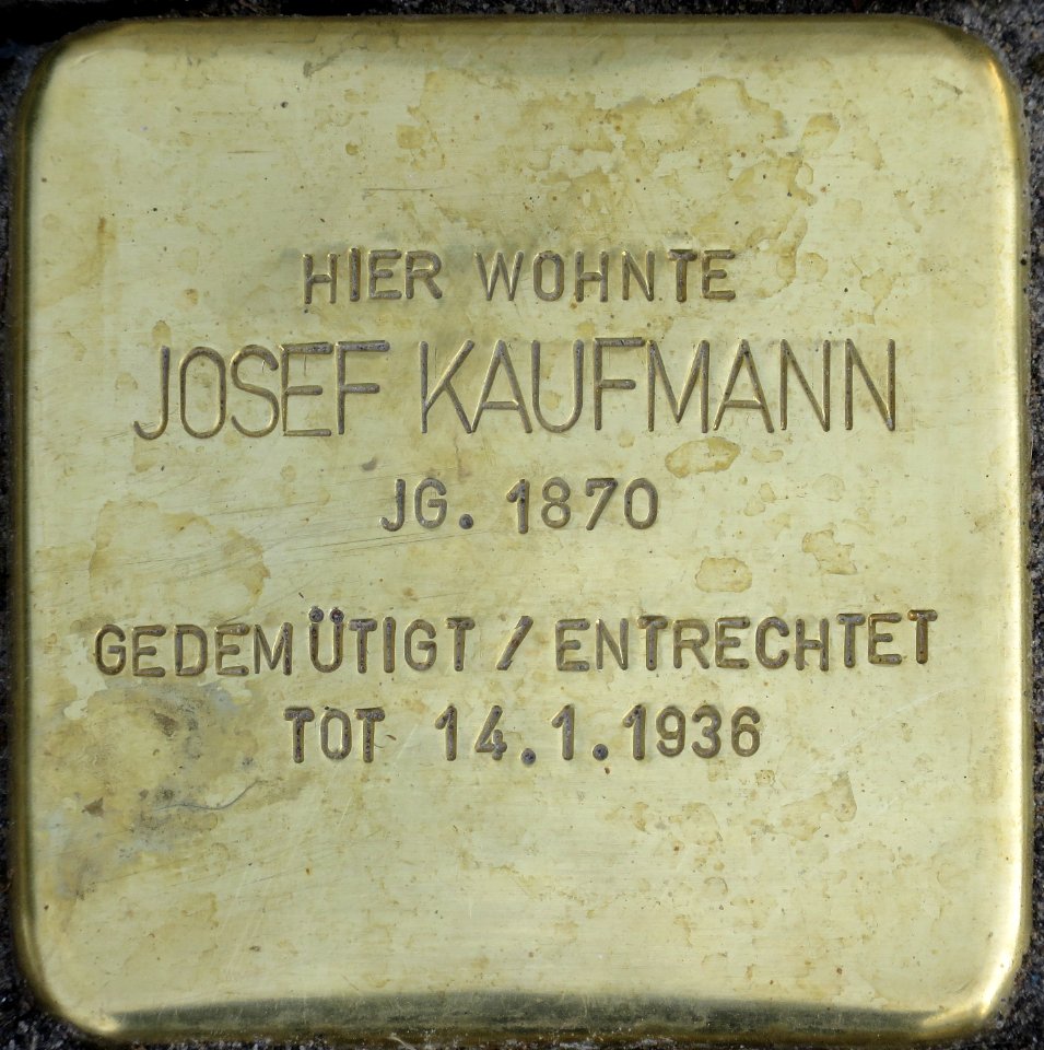 Witten Stolperstein Josef Kaufmann