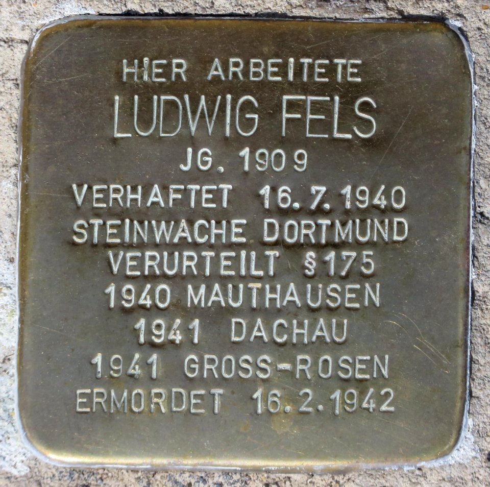Witten Stolperstein Ludwig Fels