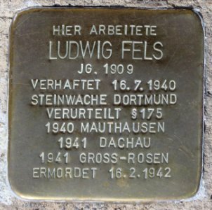 Witten Stolperstein Ludwig Fels