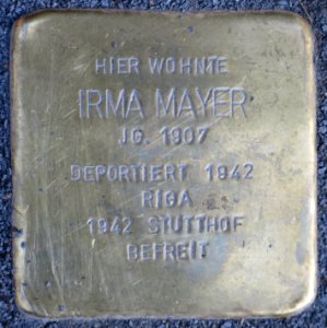 Witten Stolperstein Irma Mayer
