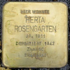Witten Stolperstein Herta Rosengarten
