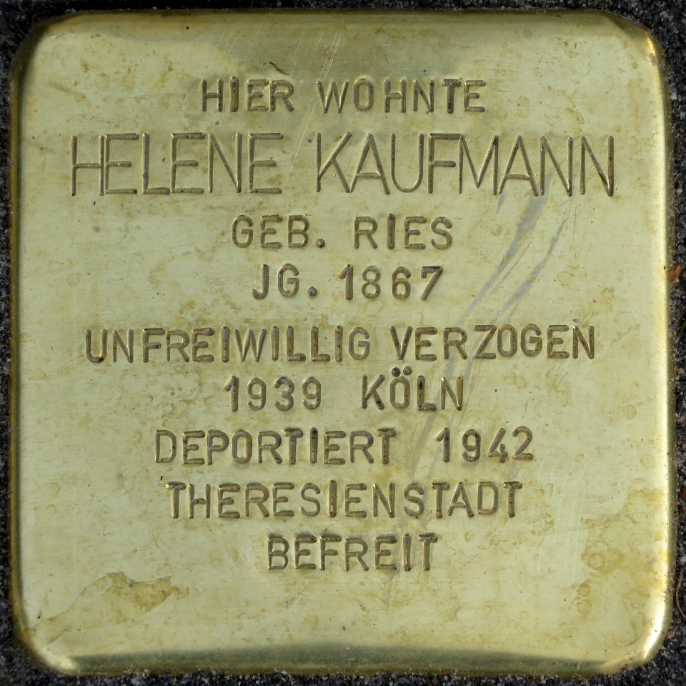 Witten Stolperstein Helene Kaufmann
