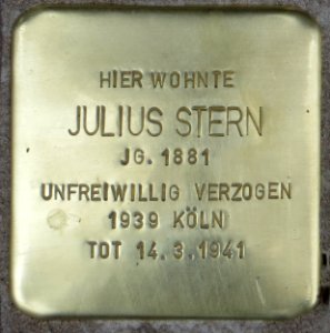 Witten Stolperstein Julius Stern