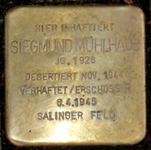 Witten Stolperstein Siegmund Mühlhaus