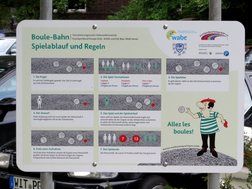 Witten Karl-Marx-Platz Infotafel Boule