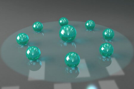Vivid illuminated balls 3d