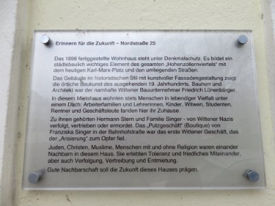 Witten Tafel Nordstraße 25