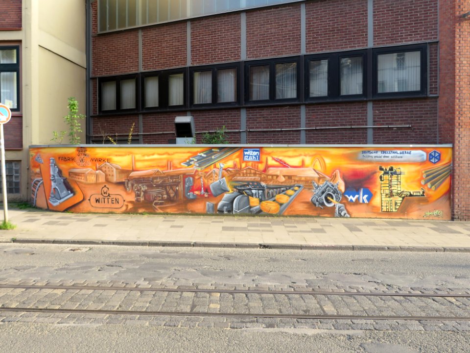 Witten Wandbild Stahlwerk