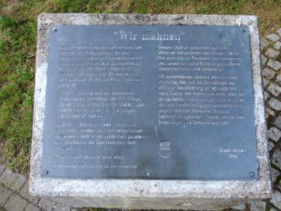 Witten Tafel Mahnmal
