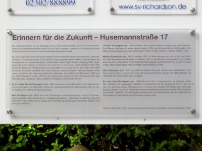 Witten Tafel Husemannstraße 17