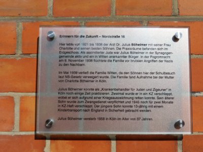 Witten Tafel Nordstraße 16