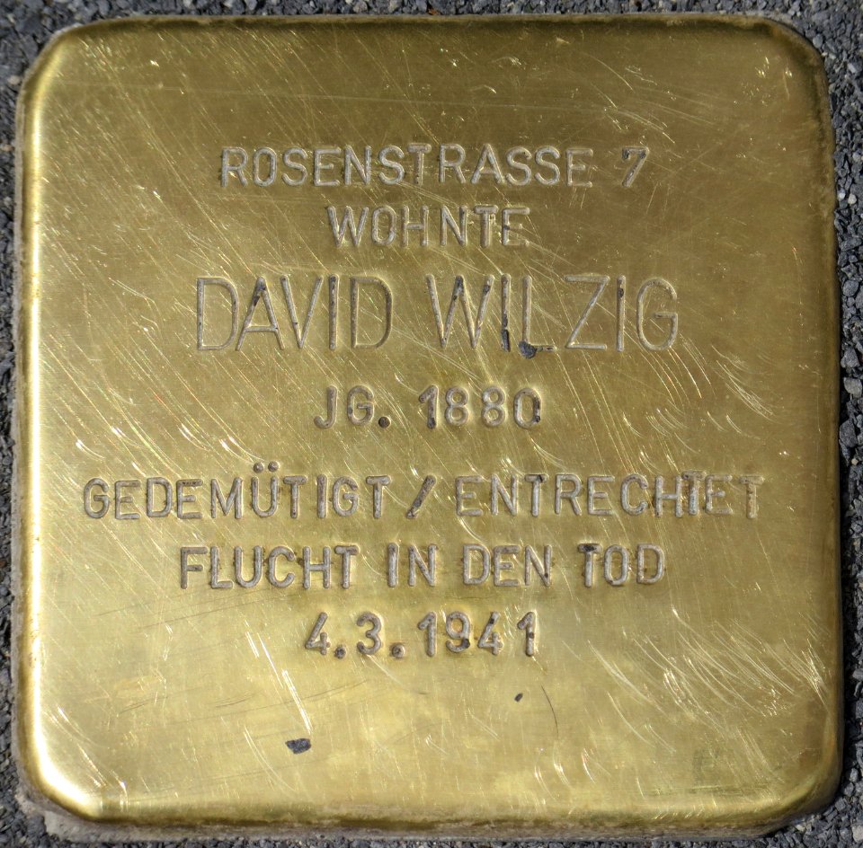 Witten Stolperstein David Wilzig