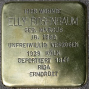 Witten Stolperstein Elly Rosenbaum
