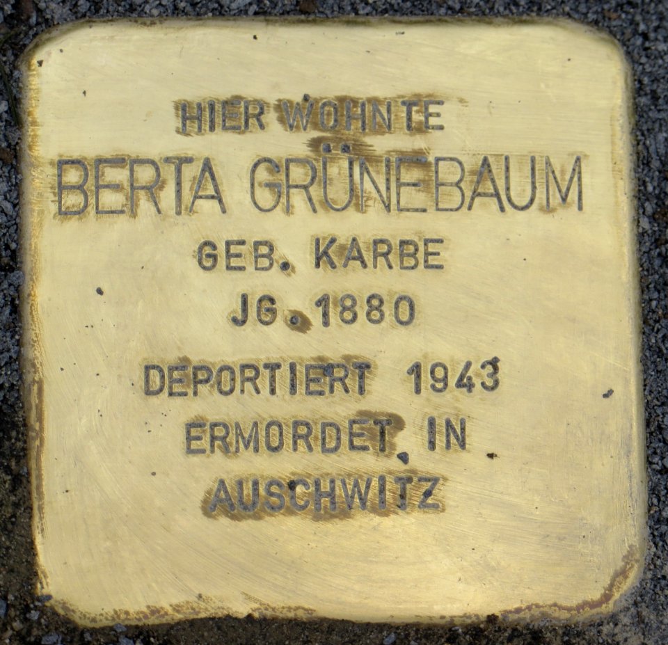 Witten Stolperstein Berta Grünebaum