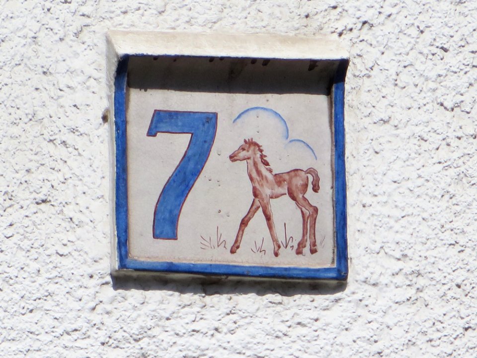 Witten Oberstraße 7 Hausnummernschild