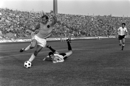 WK 74, Nederland tegen Argentinie 4-0 Neeskens is keeper Carnevelli gepasseerd, Bestanddeelnr 927-2821