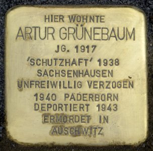 Witten Stolperstein Artur Grünebaum