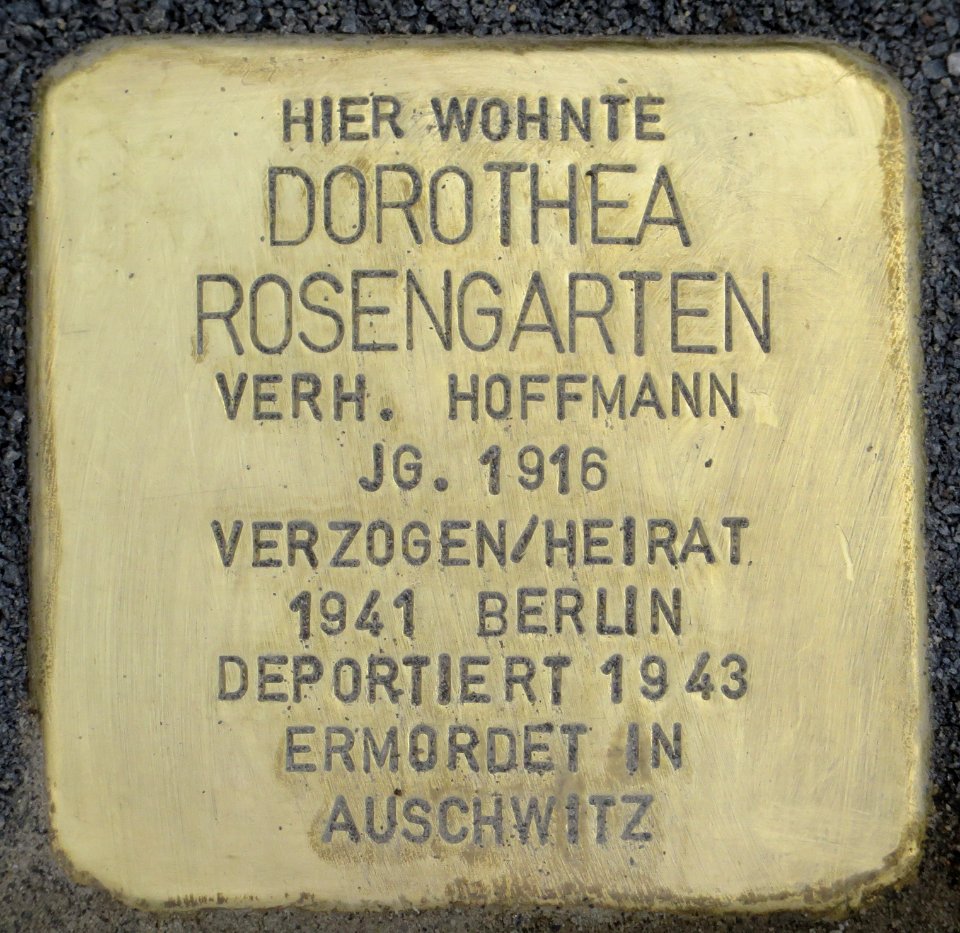Witten Stolperstein Dorothea Rosengarten