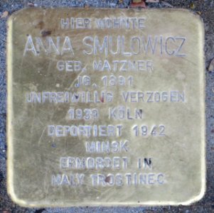 Witten Stolperstein Anna Smulowicz