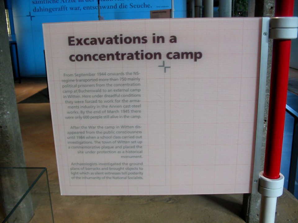 Witten KZ-Aussenlager Informationstafel LWL-Museum Englisch