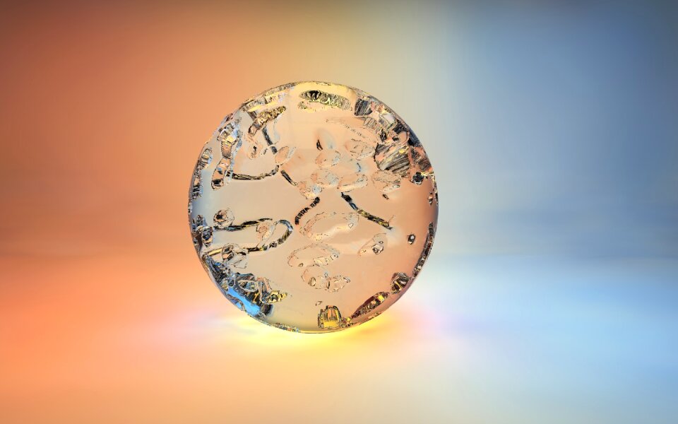 Glass ball crystal ball ball