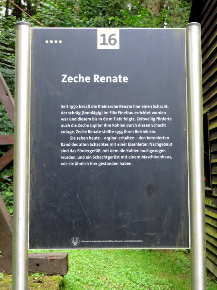 Witten Infotafel Zeche Renate