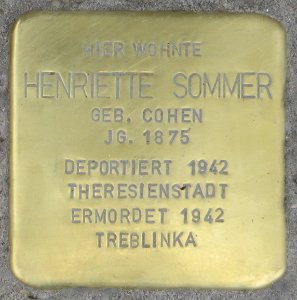 Witten Stolperstein Henriette Sommer