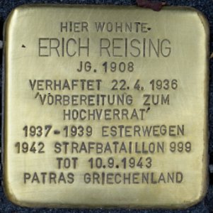 Witten Stolperstein Erich Reising
