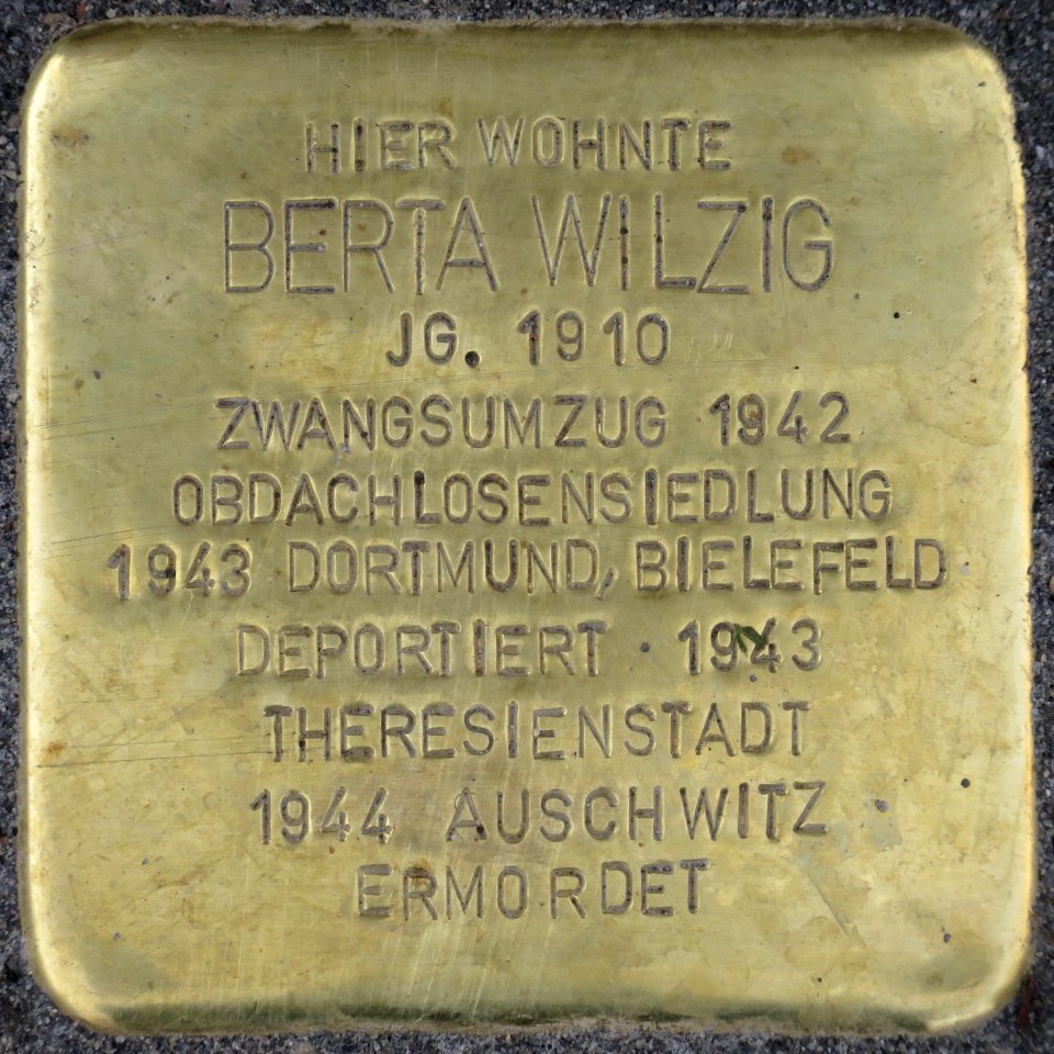 Witten Stolperstein Berta Wilzig