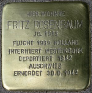 Witten Stolperstein Fritz Rosenbaum
