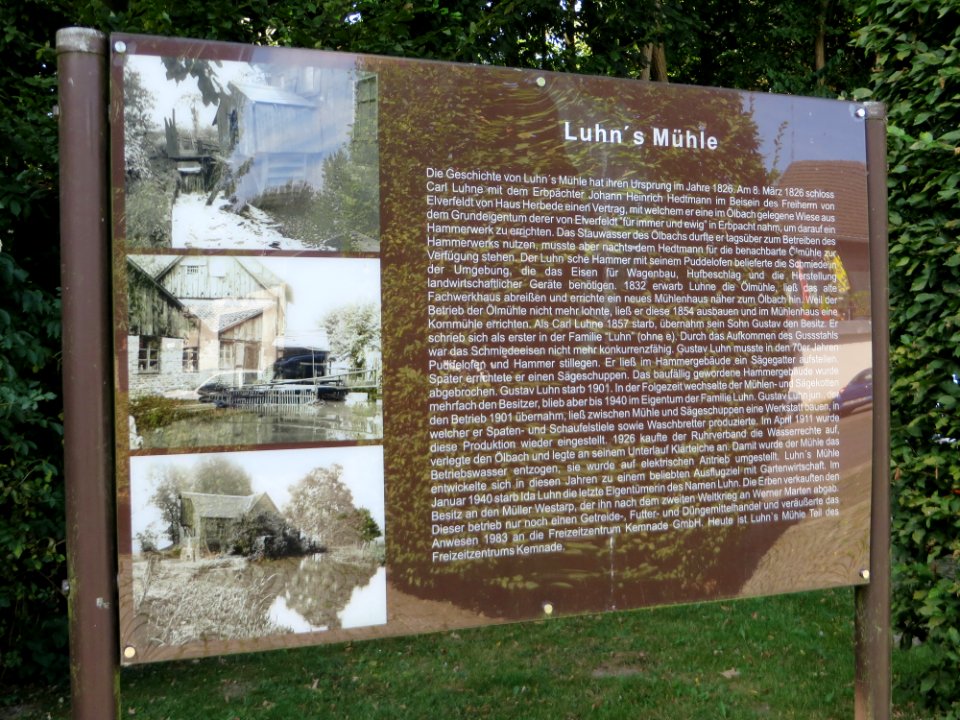Witten Infotafel Luhn’s Mühle