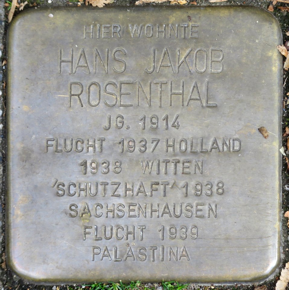 Witten Stolperstein Hans Jakob Rosenthal