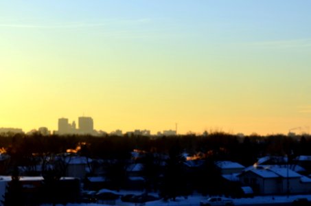 Winnipeg's skyline as seen from Civic Park in East Kildonan
