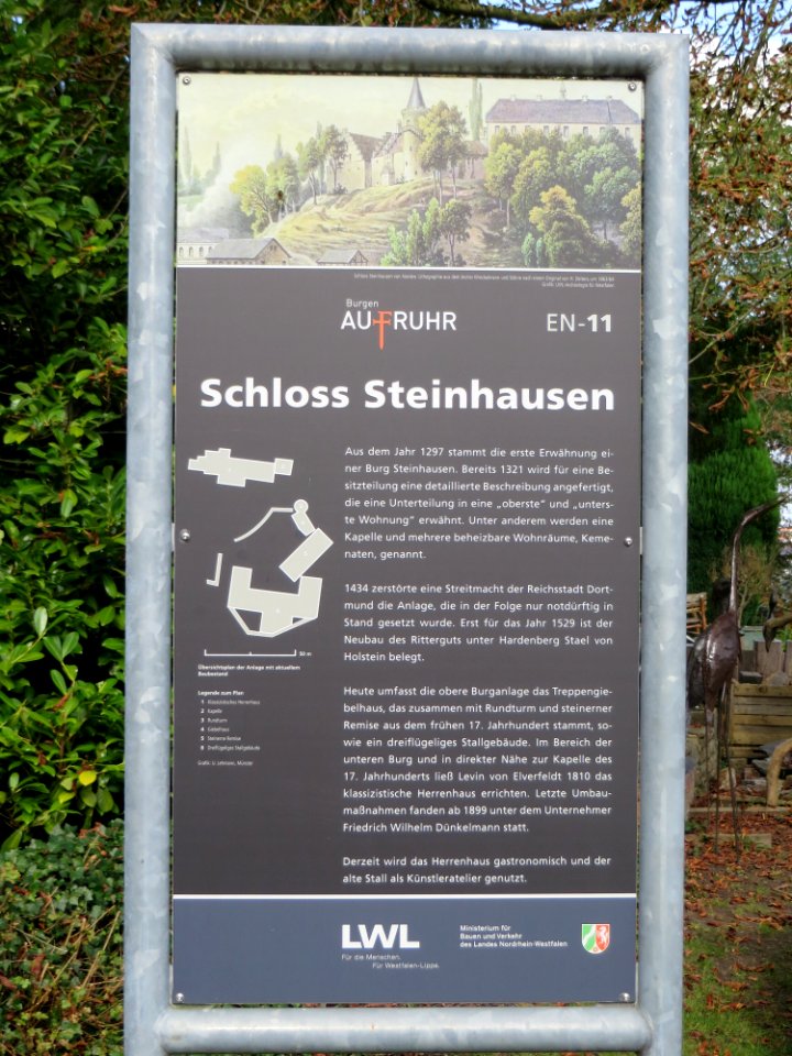 Witten Infotafel Schloss Steinhausen