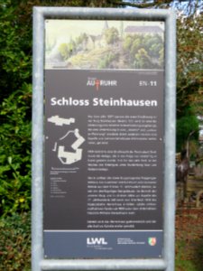 Witten Infotafel Schloss Steinhausen