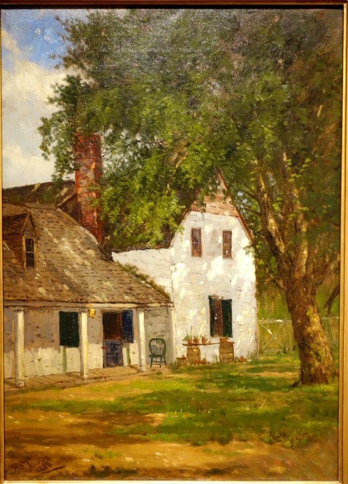 Wynkoop House, Old Haarlem, by Henry Ossawa Tanner, 1888, oil on canvas - New Britain Museum of American Art - DSC09395
